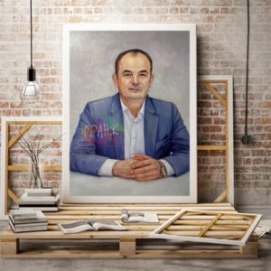 мужской портрет маслом на холсте